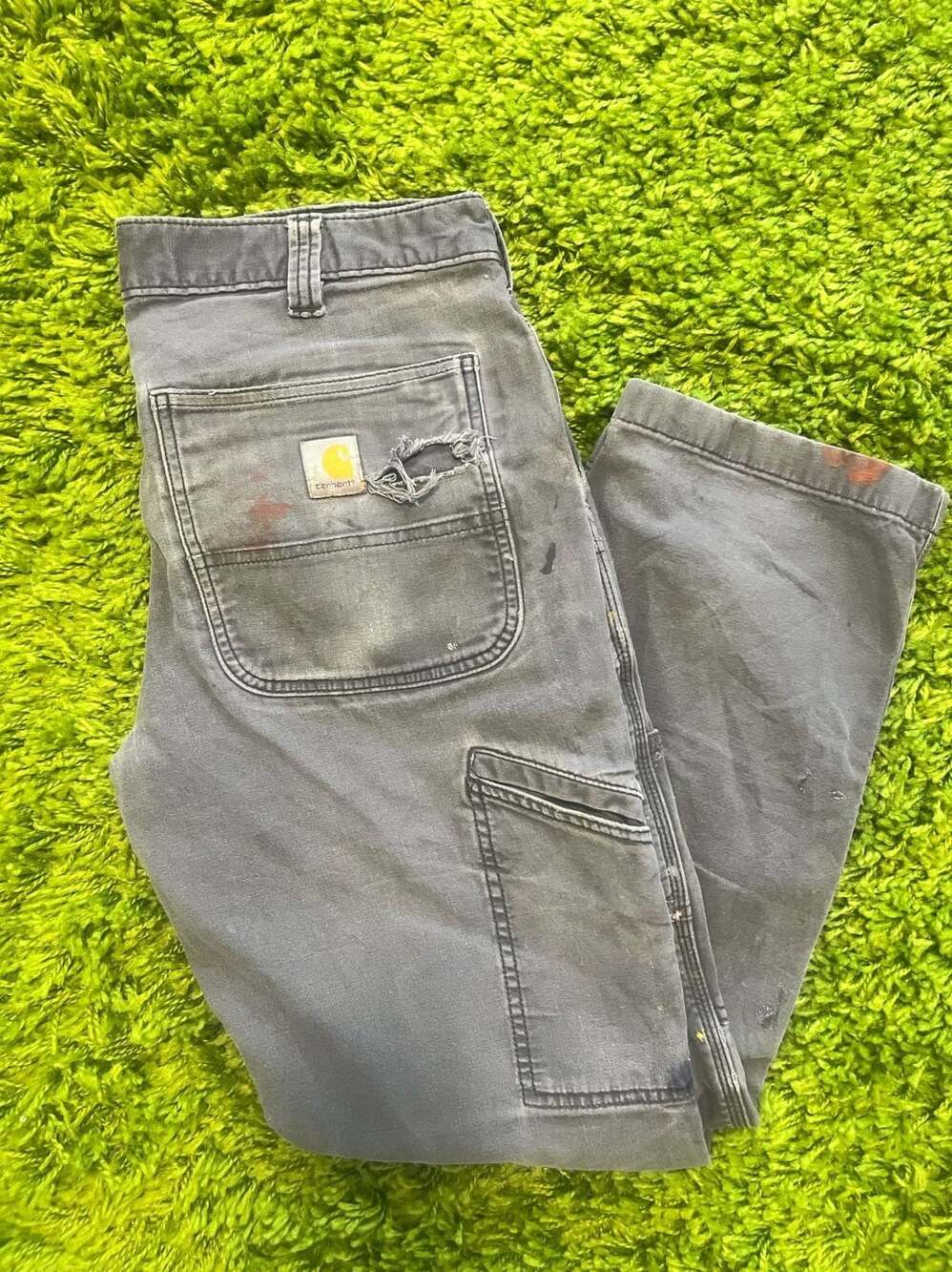 Carhartt Relaxed Fit Utility Work Pants BN2802-M Grey 33x30